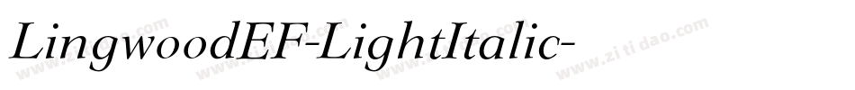 LingwoodEF-LightItalic字体转换