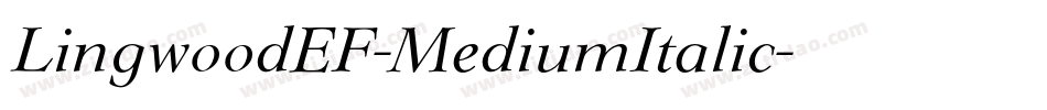 LingwoodEF-MediumItalic字体转换