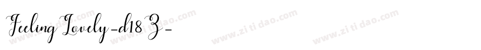 FeelingLovely-d18Z字体转换