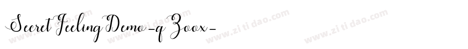 SecretFeelingDemo-qZoox字体转换
