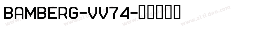 Bamberg-vv74字体转换