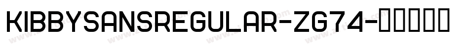 KibbySansRegular-zg74字体转换