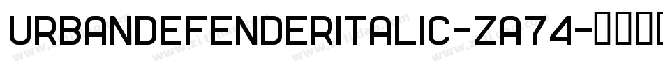 UrbanDefenderItalic-za74字体转换