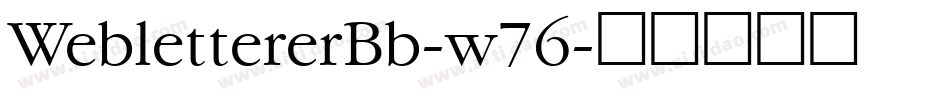 WeblettererBb-w76字体转换