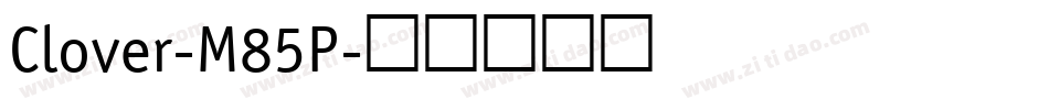 Clover-M85P字体转换
