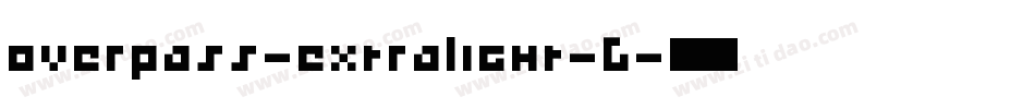 overpass-extralight-6字体转换