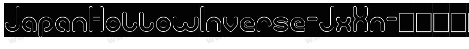 JapanHollowInverse-JxXn字体转换