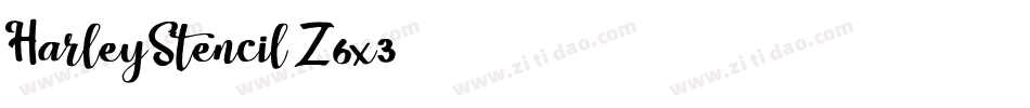 HarleyStencil-Z6x3字体转换