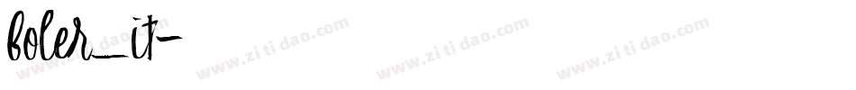 boler_it字体转换
