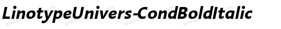 LinotypeUnivers-CondBoldItalic字体转换