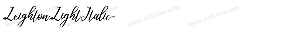 LeightonLightItalic字体转换