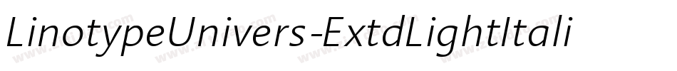 LinotypeUnivers-ExtdLightItalic字体转换