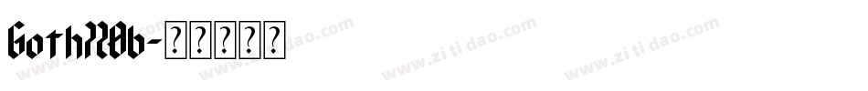 Goth720b字体转换
