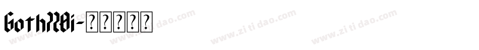 Goth720i字体转换
