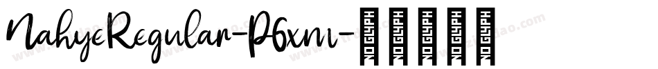 NahyeRegular-P6xm字体转换