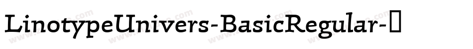 LinotypeUnivers-BasicRegular字体转换