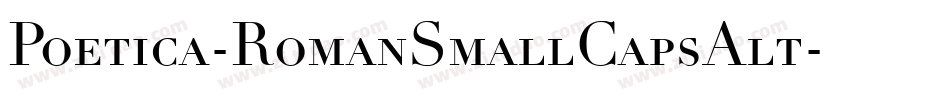 Poetica-RomanSmallCapsAlt字体转换