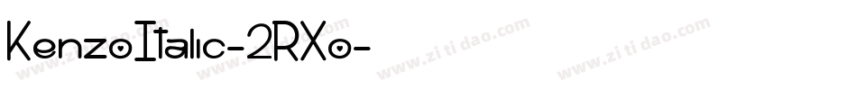 KenzoItalic-2RXo字体转换