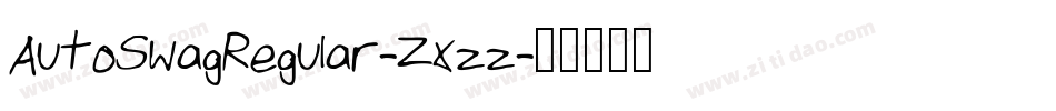 AutoSwagRegular-Zxzz字体转换