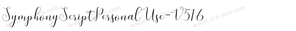 SymphonyScriptPersonalUse-V516字体转换 SymphonyScriptPersonalUse-V516字体转换
