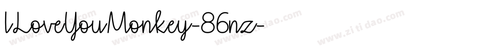 ILoveYouMonkey-86nz字体转换