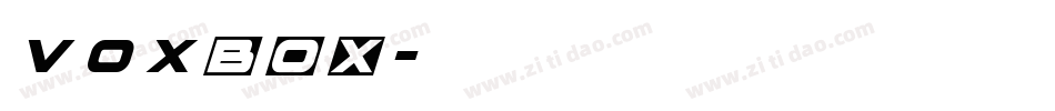 voxBOX字体转换