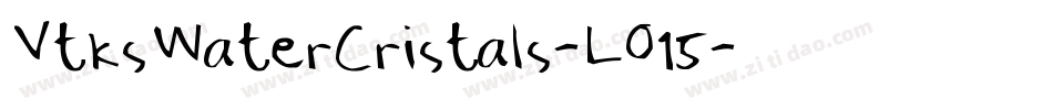 VtksWaterCristals-LO15字体转换