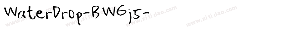 WaterDrop-BWGj5字体转换