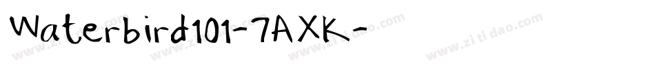 Waterbird101-7AXK字体转换