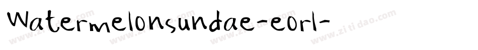Watermelonsundae-eorl字体转换