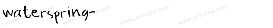 waterspring字体转换