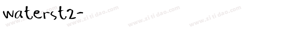 waterst2字体转换