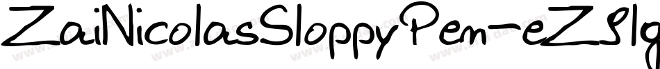 ZaiNicolasSloppyPen-eZ9lg字体转换