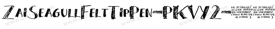 ZaiSeagullFeltTipPen-PKVY2字体转换