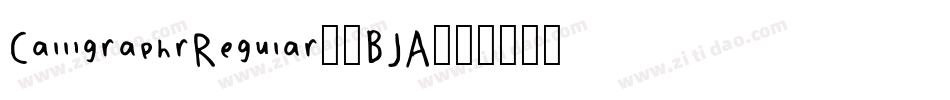 CalligraphrRegular-8BJA字体转换