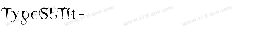 TypeSETit字体转换