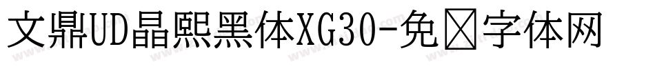 文鼎UD晶熙黑体XG30字体转换