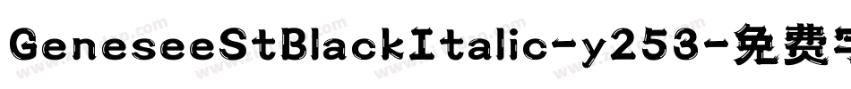 GeneseeStBlackItalic-y253字体转换