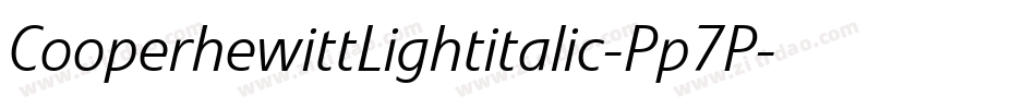 CooperhewittLightitalic-Pp7P字体转换