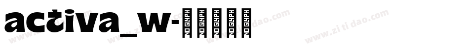 activa_w字体转换
