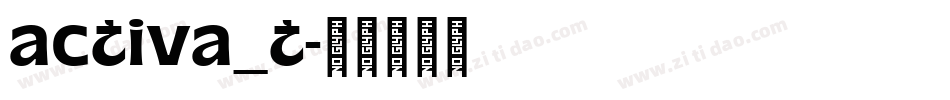 activa_t字体转换