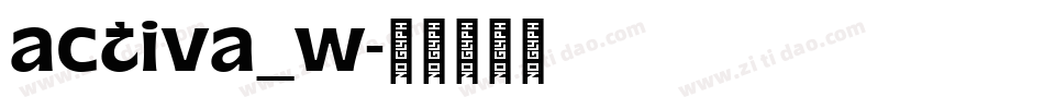 activa_w字体转换