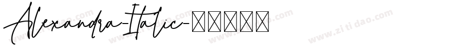 Alexandra-Italic字体转换