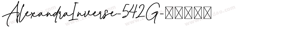 AlexandraInverse-542G字体转换