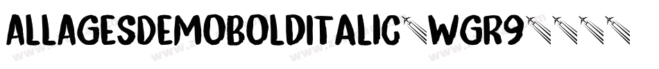 AllAgesDemoBoldItalic-wgR9字体转换