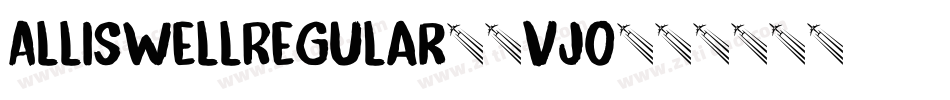 AllIsWellRegular-8vJ0字体转换