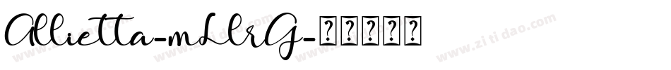 Allietta-mLlrG字体转换