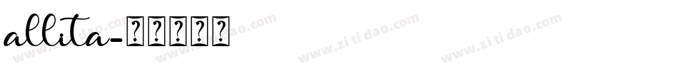 allita字体转换