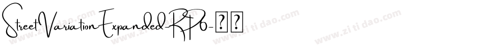 StreetVariationExpanded-RP6字体转换