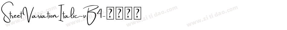 StreetVariationItalic-vB4字体转换